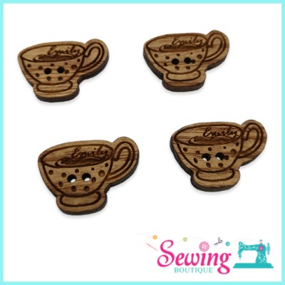 BUTTON - CUP-WOOD